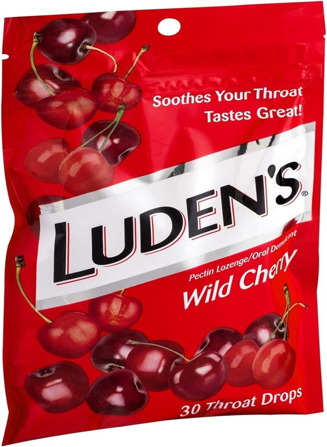 Luden's Wild Cherry Cough Throat Drops | Pectin Lozenge/Oral Demulcent | 30-Count per pack | 3-Pack - Image 5